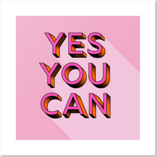 yes you can - modern typography Posters and Art